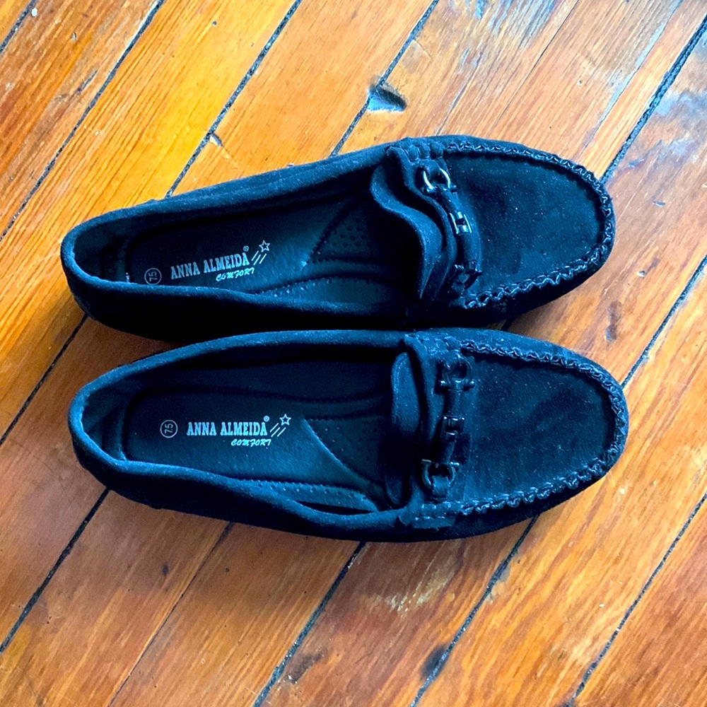 anna almeida comfort women size 7.5 black shoes